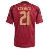 Camiseta de fútbol Bélgica Castagne 21 Niño 1ª equipación Euro 2024